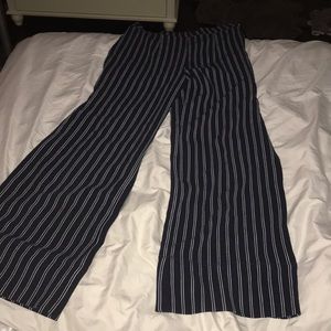 Abercrombie wide leg striped pants